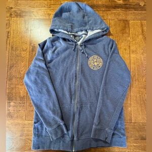 Pendleton Hoodie Mens M Gray Full Zip Sweatshirt Fleece Wool Mills Logo